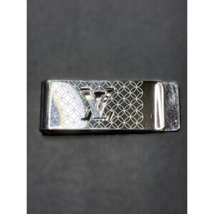 Louis Vuitton Silver Money Clip Champs Elysees Metal LV Logo With Box M65041